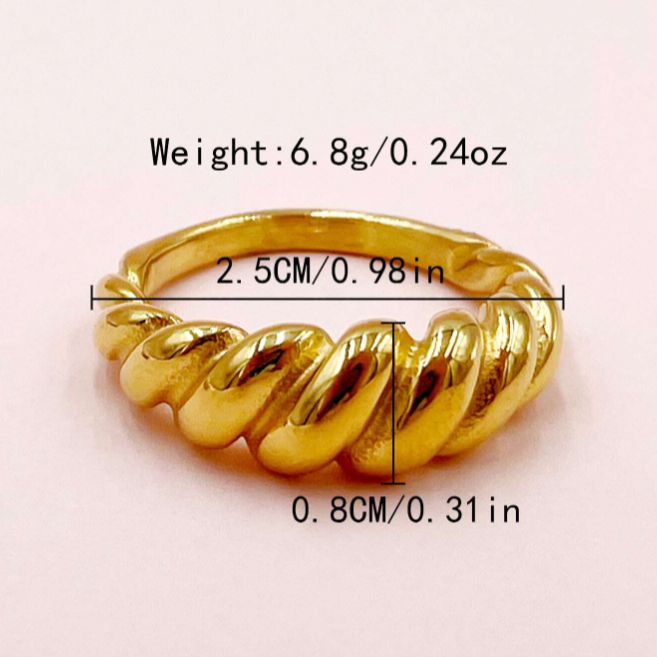 FRENCH STYLE DESIGNER RING Stainless Steel