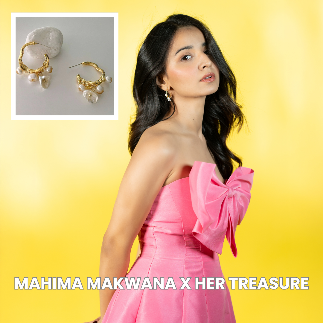 Rasha Pearl Hoops