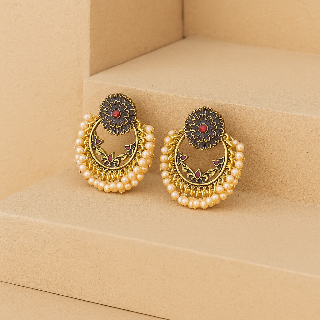 Leena Pearls Chandbalis