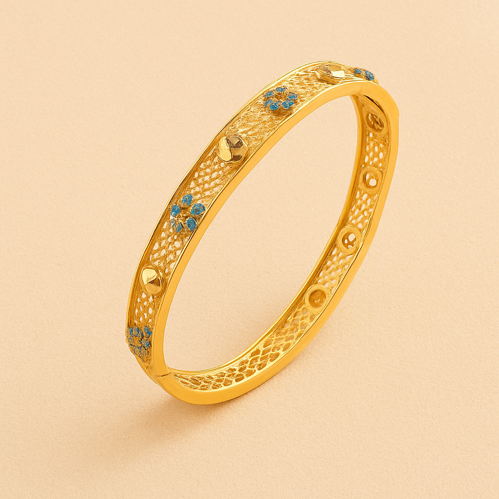 Rhinestone Openwork Bangle