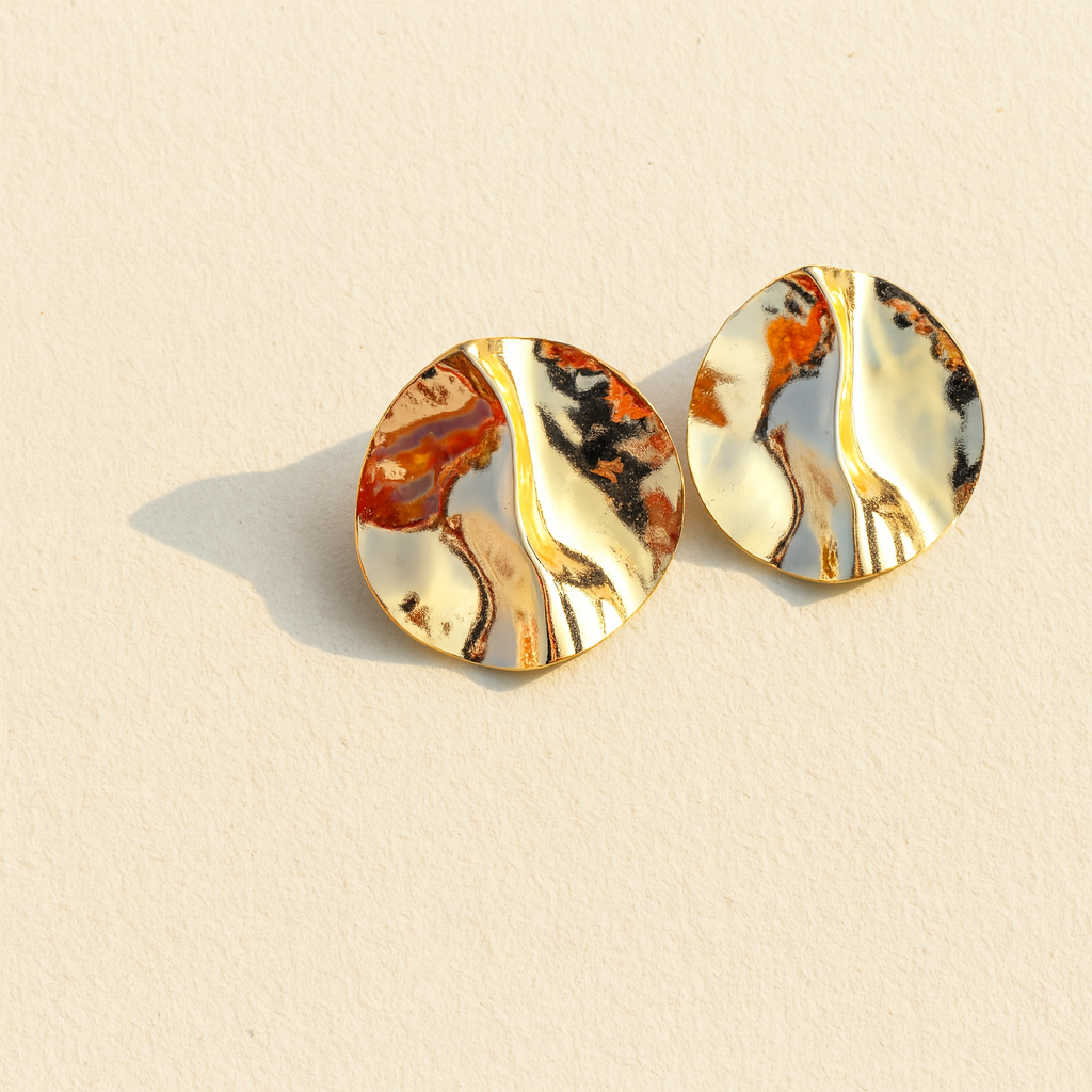 Crumple Metallic Earrings