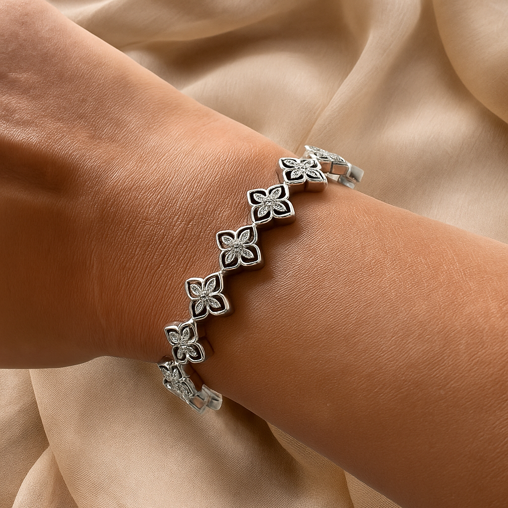 Flower Cuff Bangle