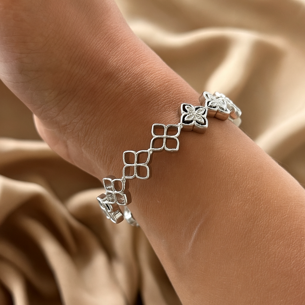 Flower Cuff Bangle