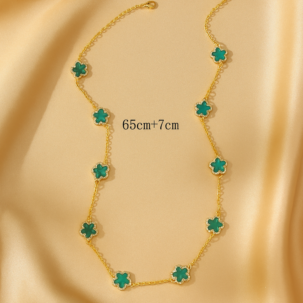 Clover Green Necklace