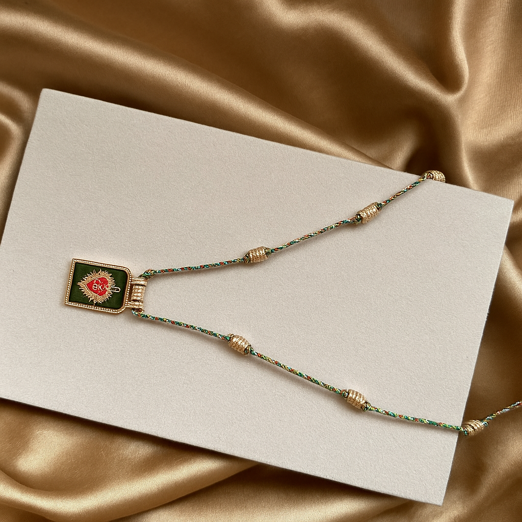 Heart and Evil Eye Pendant Necklace