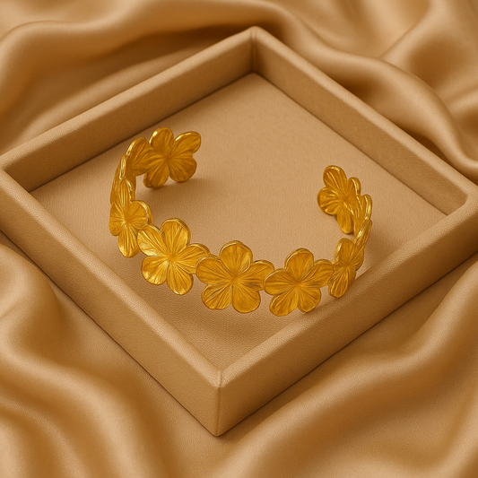 Flower Cuff Bangle