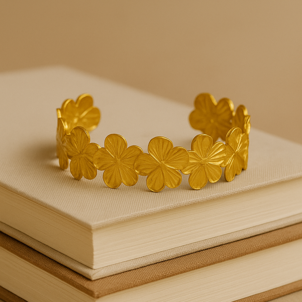 Flower Cuff Bangle