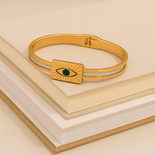 Evil Eye Emrald Bangle