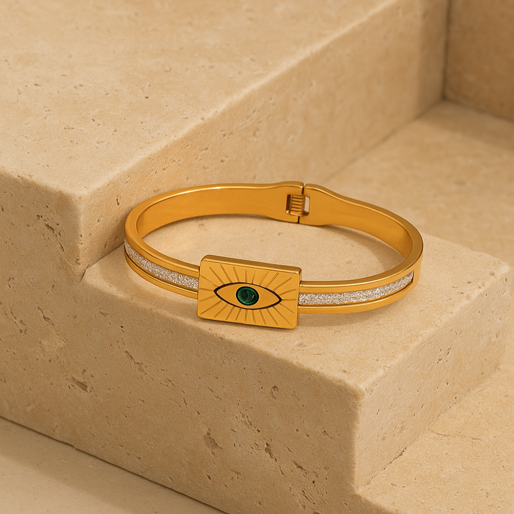 Evil Eye Emrald Bangle