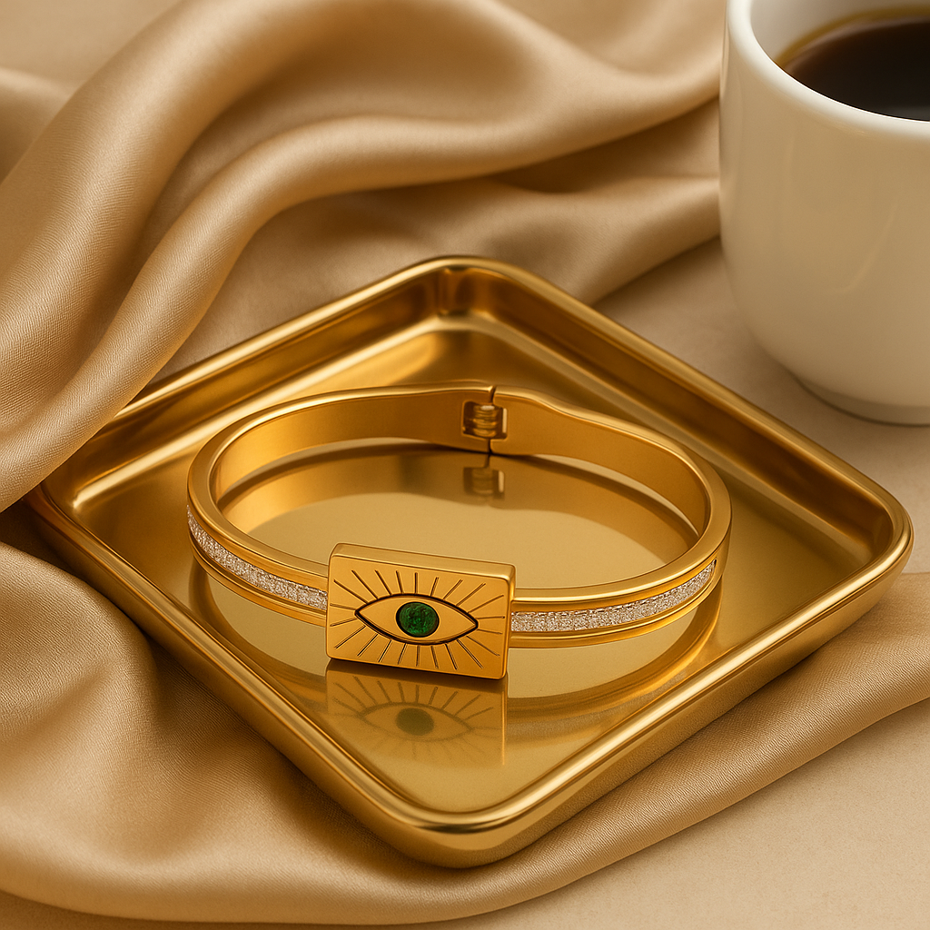 Evil Eye Emrald Bangle