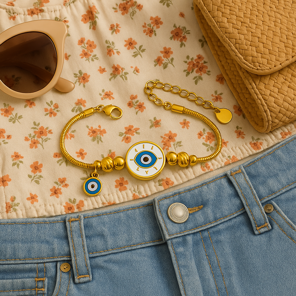 Zia Evil Eye Charms Bracelet