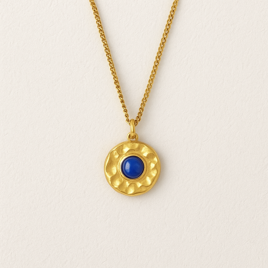 Textured Pendant Necklace