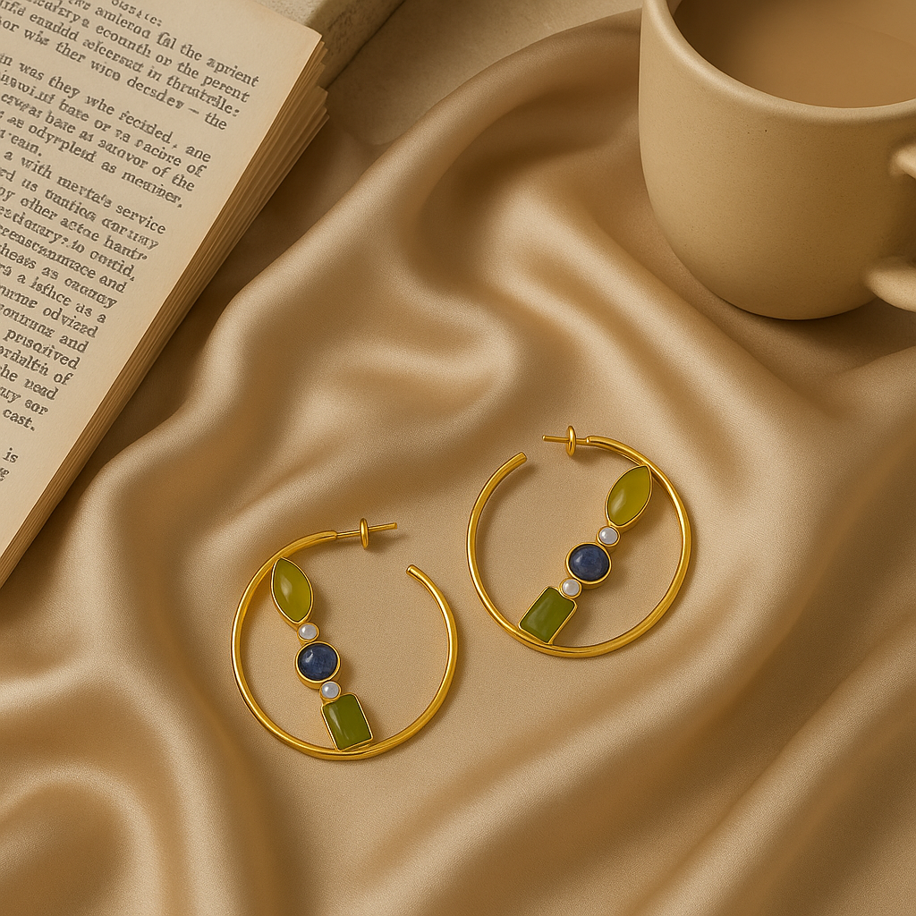 Kylie Gemstone Hoops