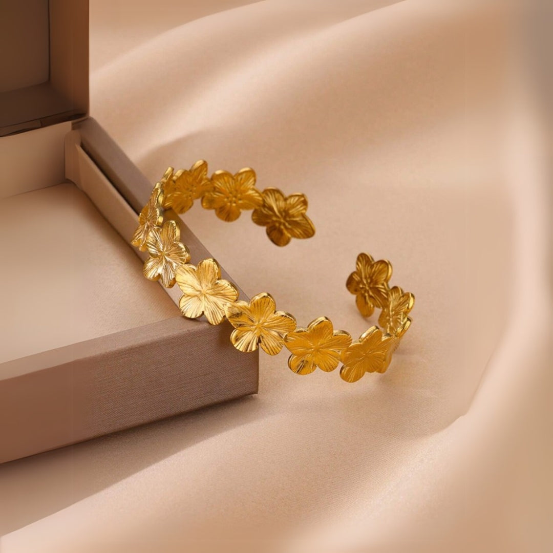 Flower Cuff Bangle