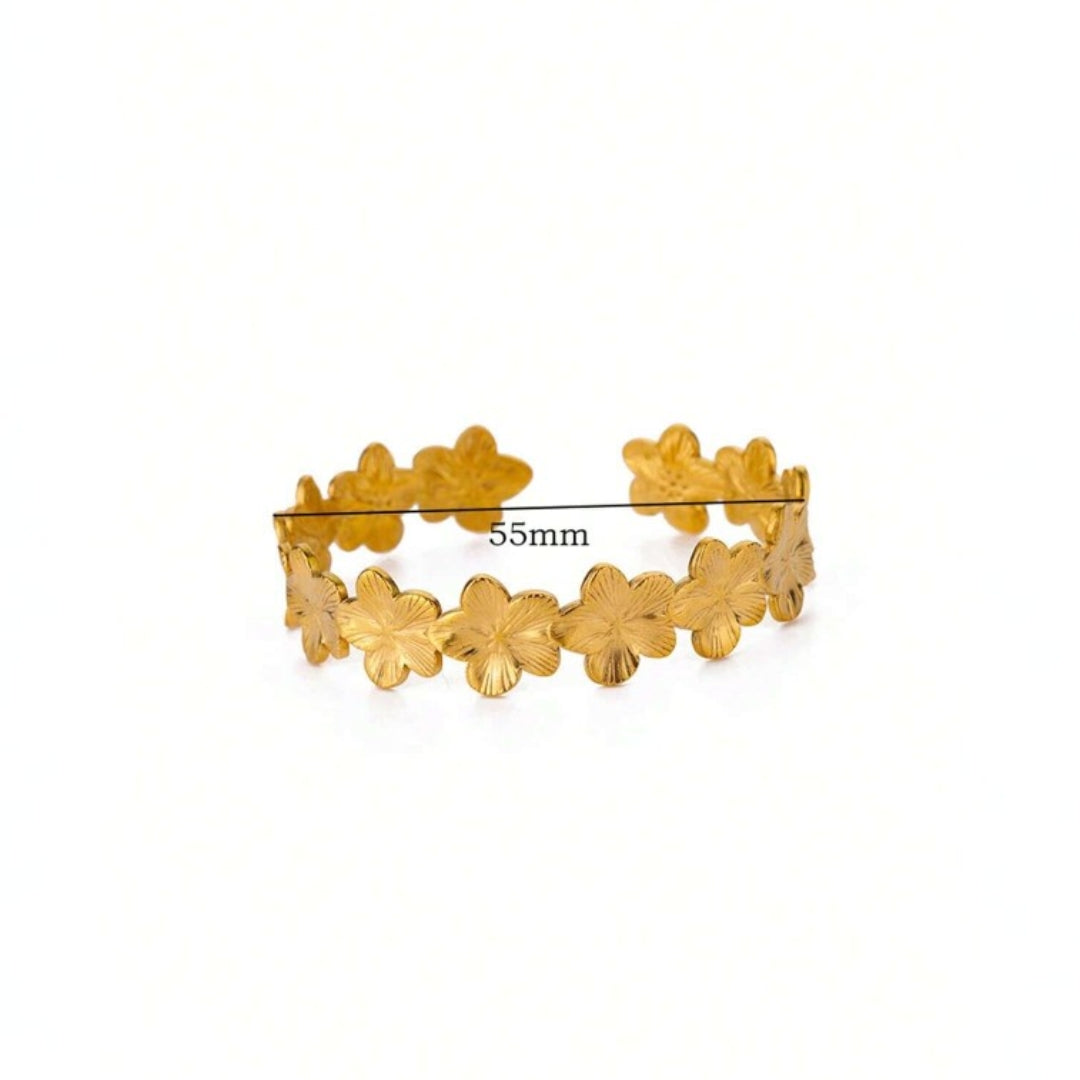 Flower Cuff Bangle