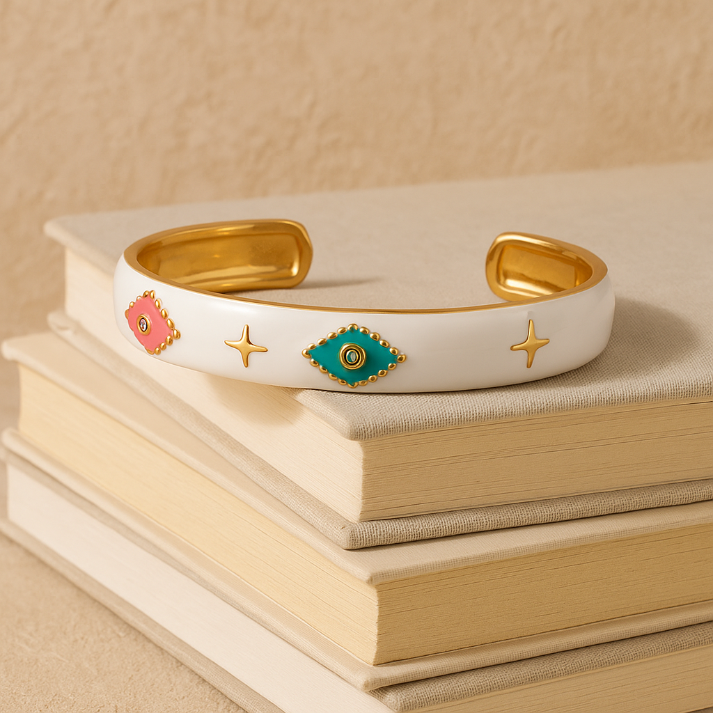 Enameled Cuff Bangle