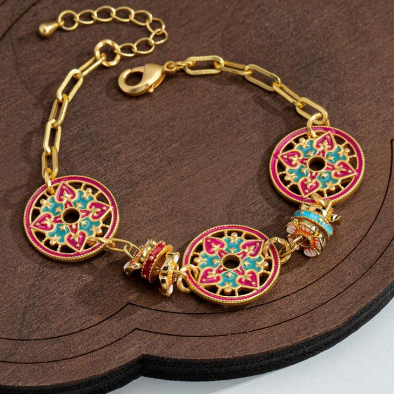Carved Charms Bracelet
