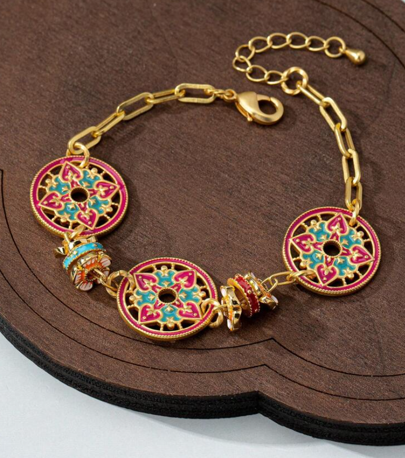 Carved Charms Bracelet