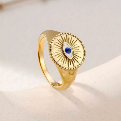 Evil Eye Gold Ring