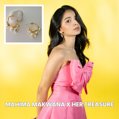 Rasha Pearl Hoops