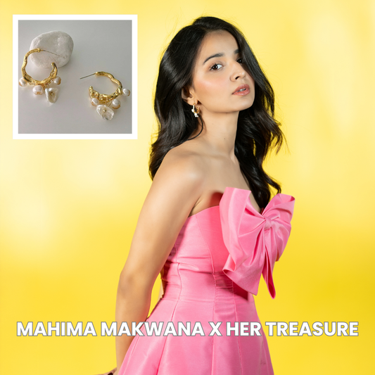 Rasha Pearl Hoops