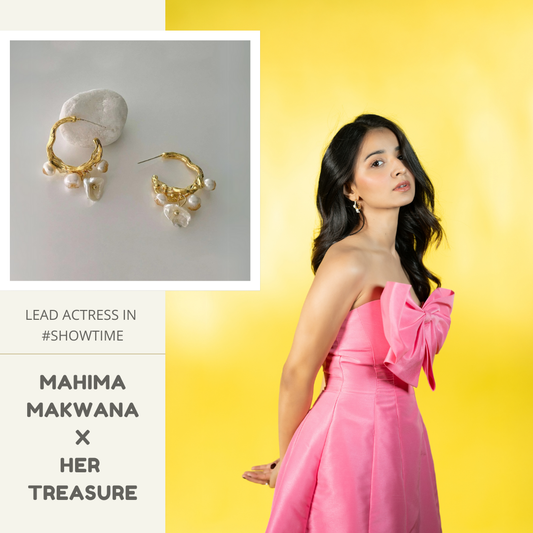 Rasha Pearl Hoops