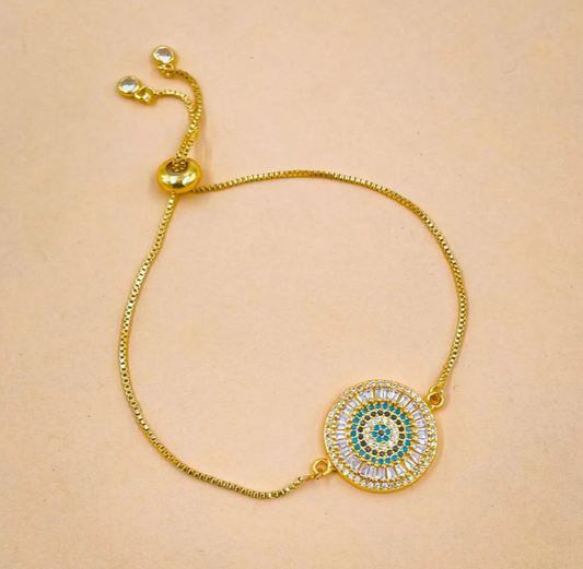 Ayesha Evil Eye Slider Bracelet