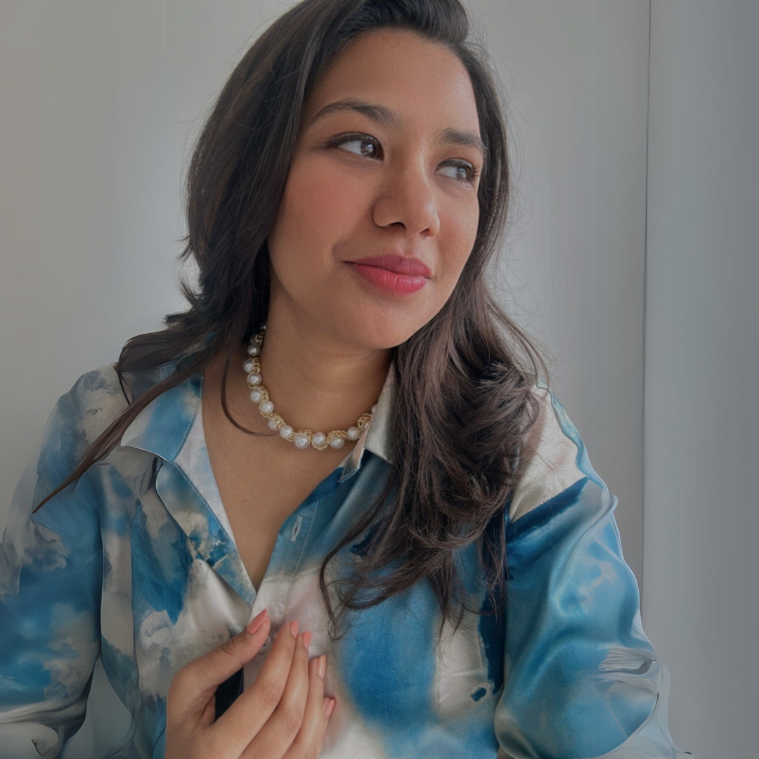 Beaded Pearl Necklace