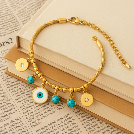 Amanda Evil Eye Charms Bracelet