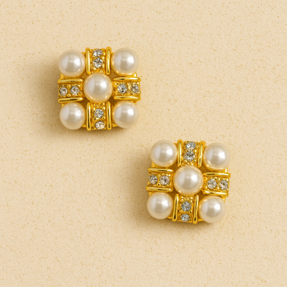 Pearl Square Studs