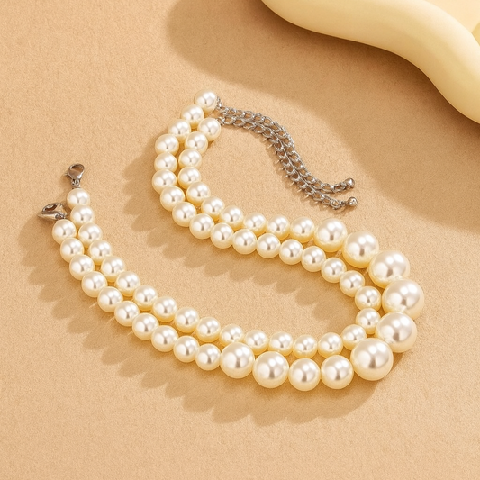 Double Layered Pearl Necklace