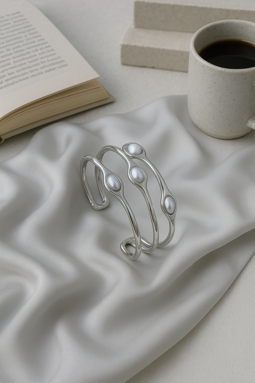 Dhea Pearl Cuff Bangle