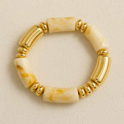Beige Beaded Bangle