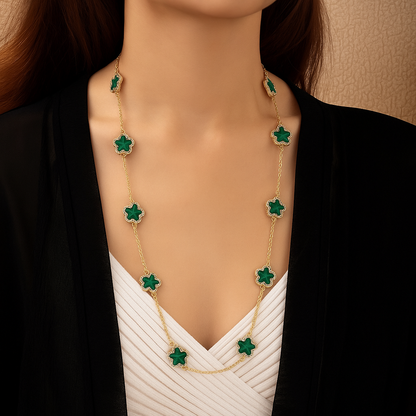 Clover Green Necklace