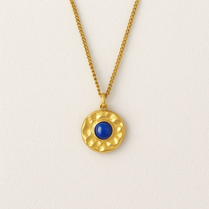 Textured Pendant Necklace