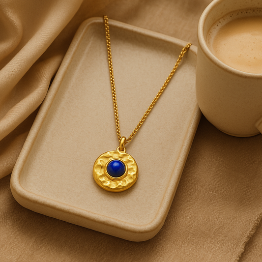 Textured Pendant Necklace