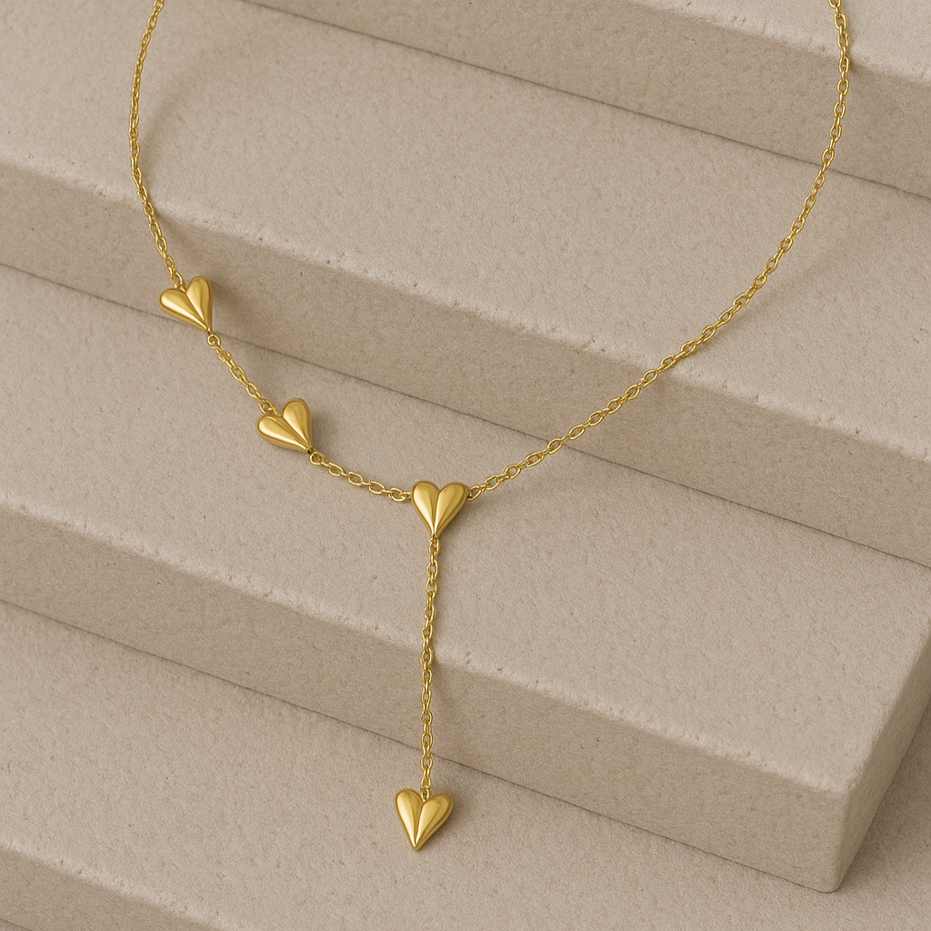 3D Heart Pendant Necklace