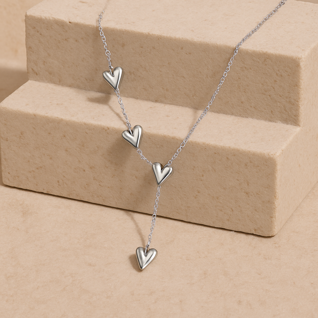 3D Heart Pendant Necklace