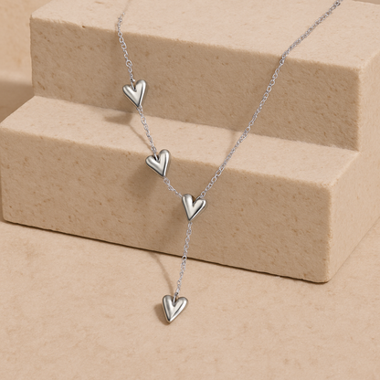 3D Heart Pendant Necklace