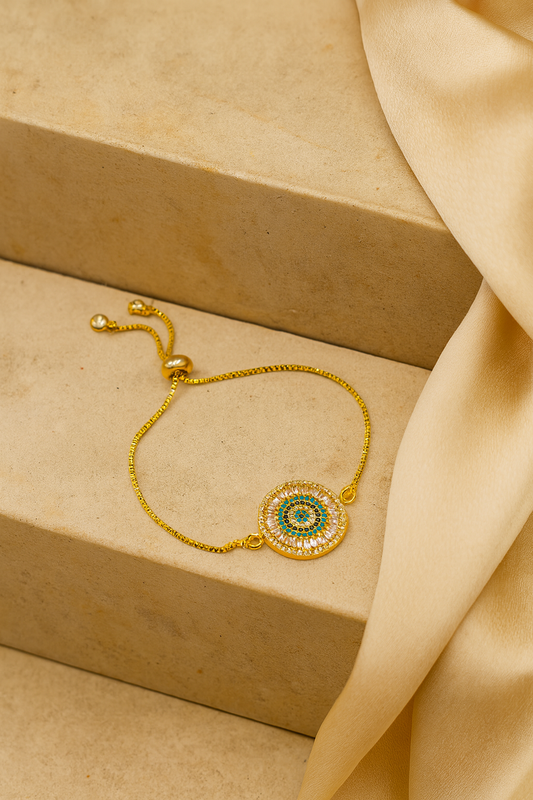 Ayesha Evil Eye Slider Bracelet