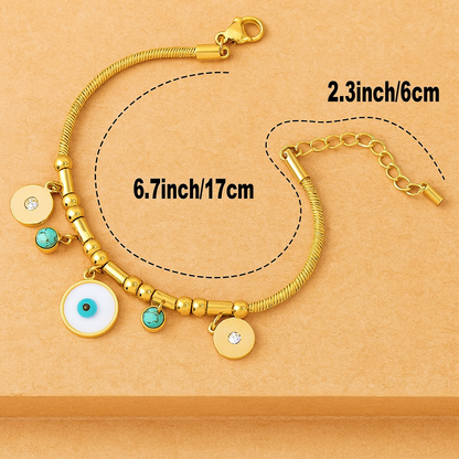 Amanda Evil Eye Charms Bracelet
