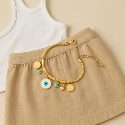 Amanda Evil Eye Charms Bracelet