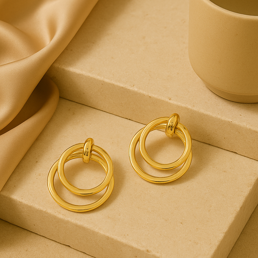 Concentric Gold Hoops