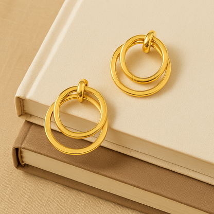 Concentric Gold Hoops