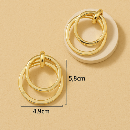Concentric Gold Hoops