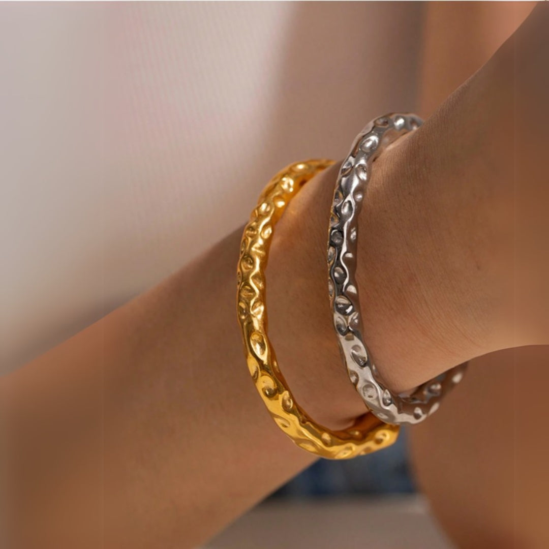 Textured Cuff Bangle