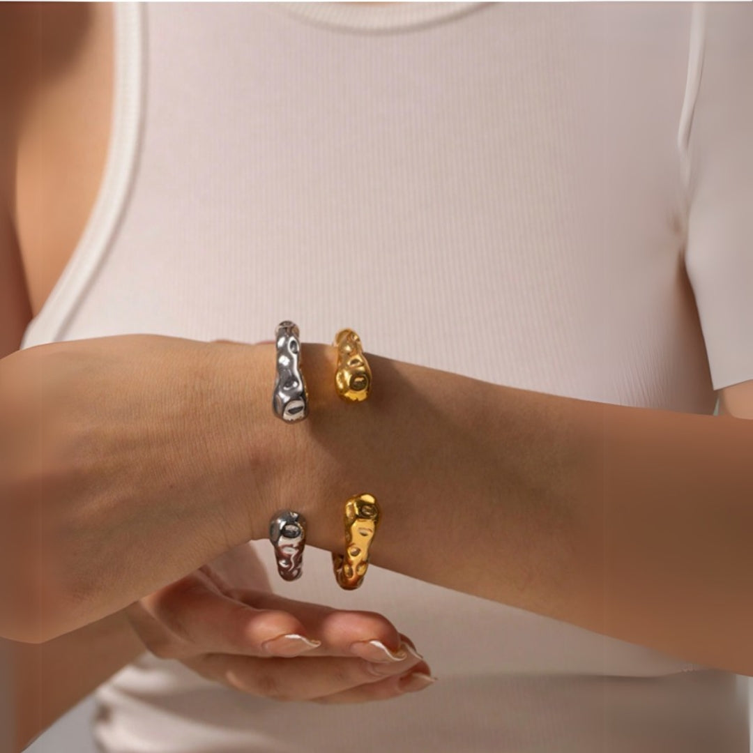 Textured Cuff Bangle