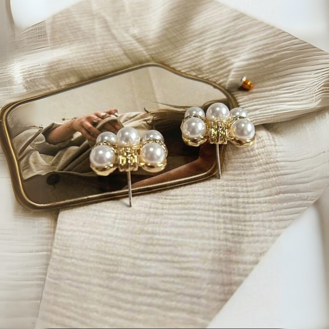 Pearl Square Studs