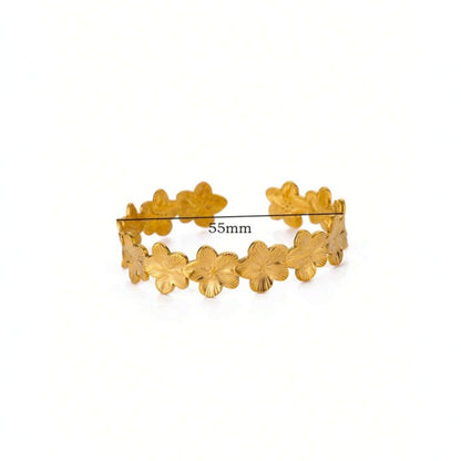 Flower Cuff Bangle