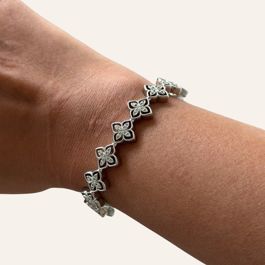Flower Cuff Bangle